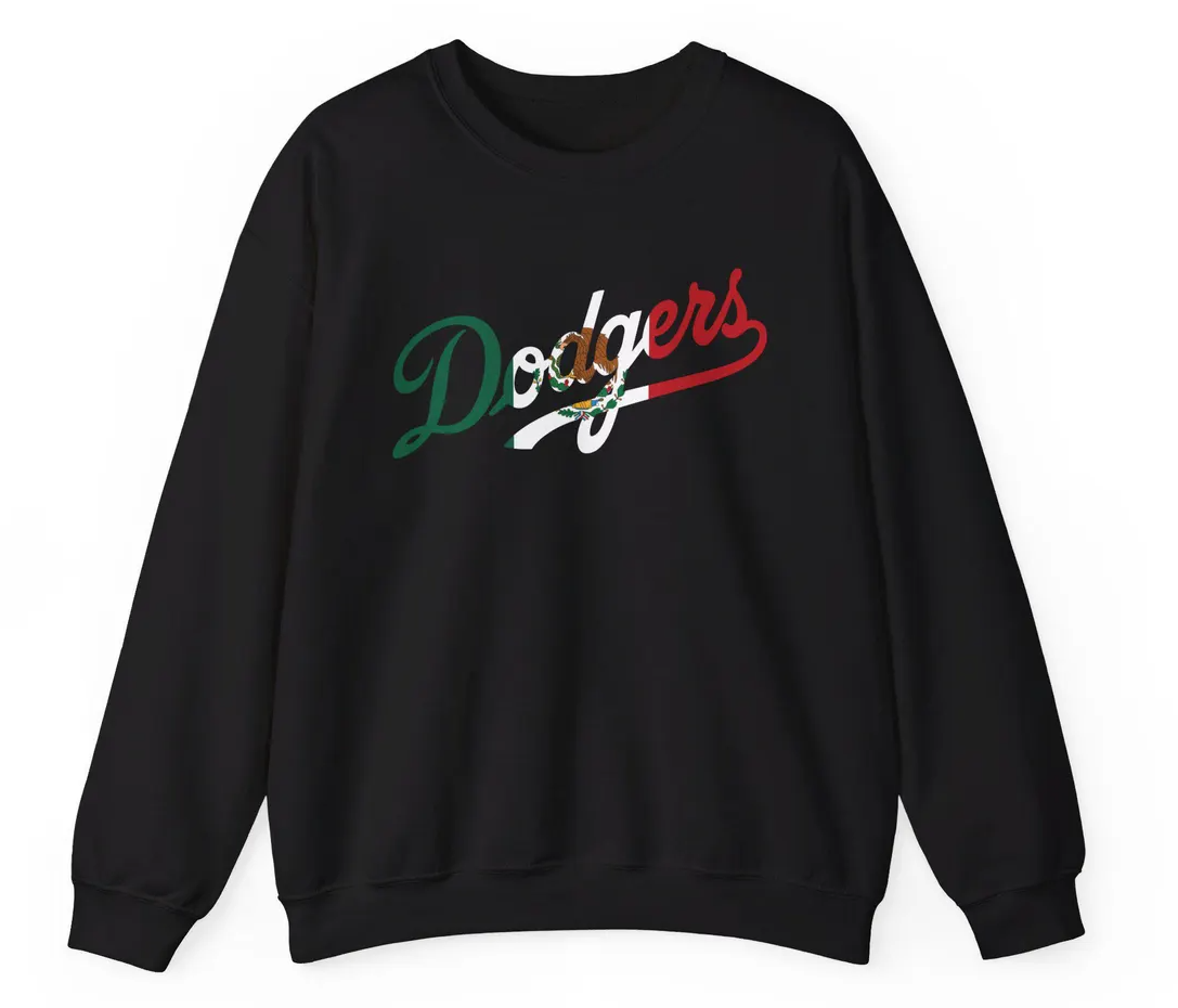 Dodgers Mexican Pride Flag Graphic Unisex Sweatshirt