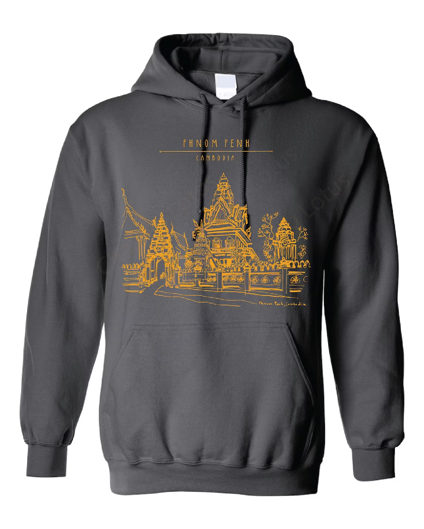 Phnom Penh Line Art Graphic Hoodie