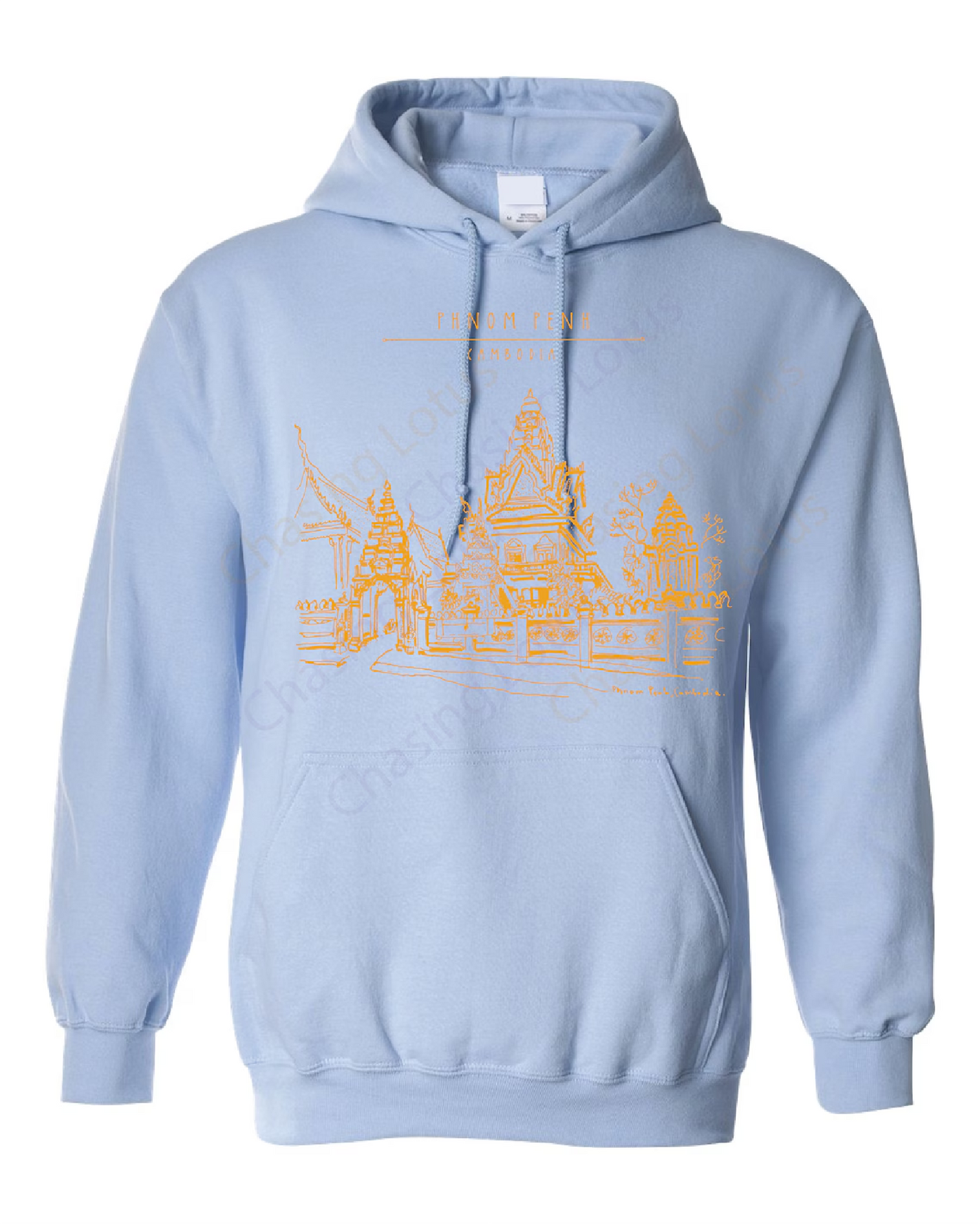 Phnom Penh Line Art Graphic Hoodie