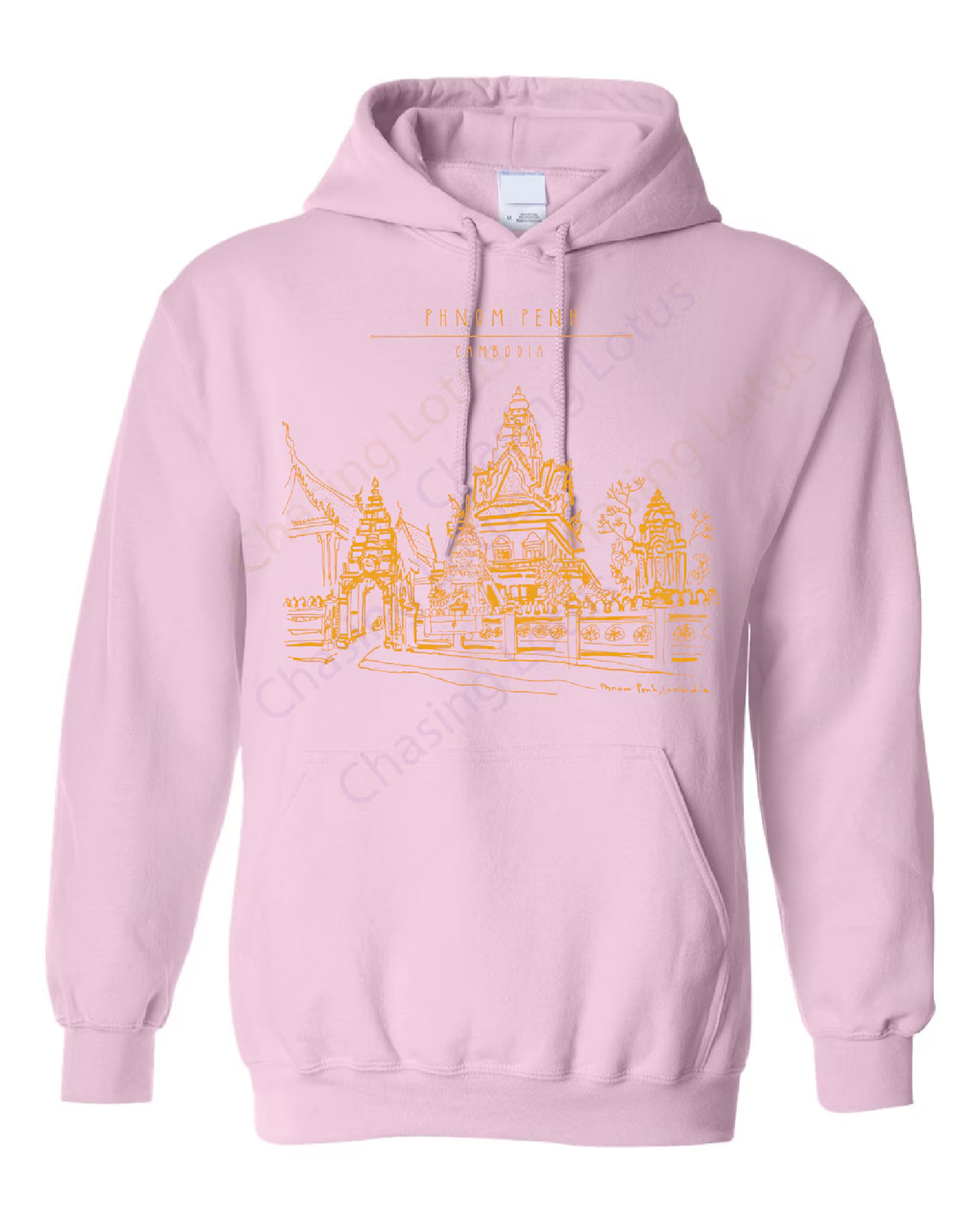 Phnom Penh Line Art Graphic Hoodie