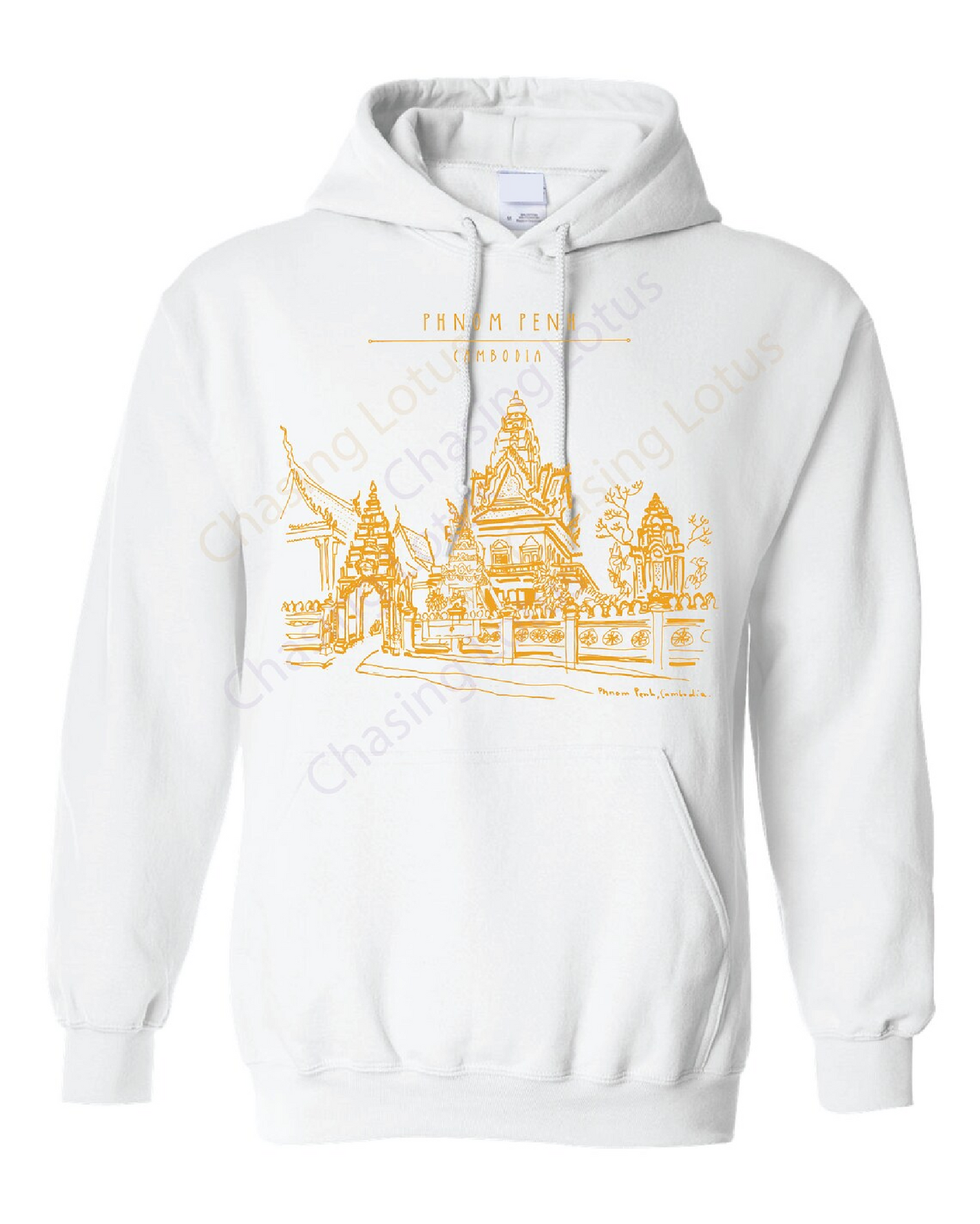 Phnom Penh Line Art Graphic Hoodie