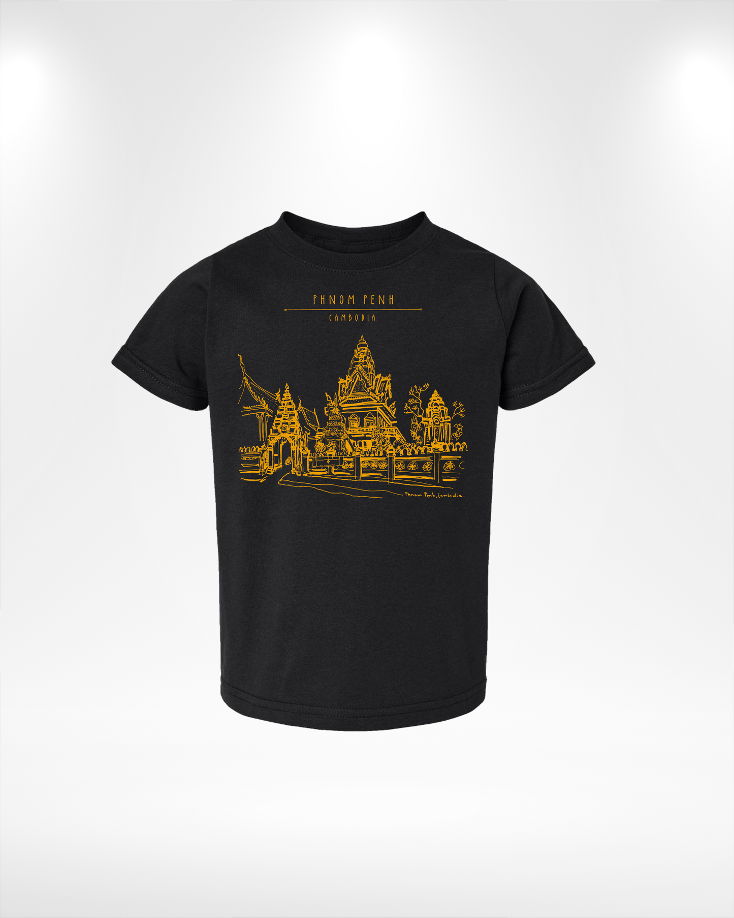 Phnom Penh Line Art Graphic Youth T-Shirt