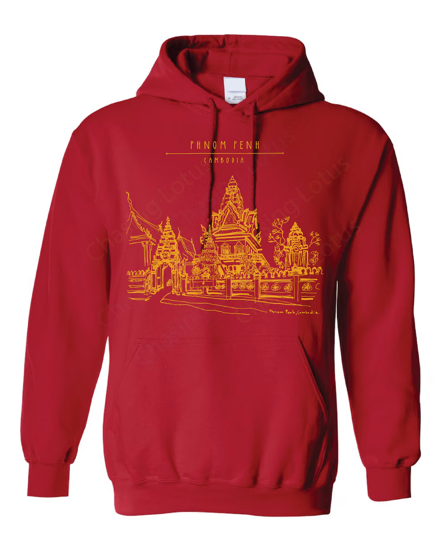 Phnom Penh Line Art Graphic Hoodie